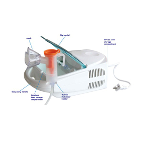 CE/ISO-godkjent Hot Sale bærbar medisinsk elektrisk stillegående kompressor forstøver (MT05116103)