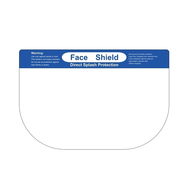 Antistatisk lateksfri ansiktsskjerm med direkte sprutbeskyttelse (MT59503301)