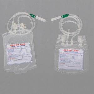 CE/ISO-godkjent CPDA-1, 500 ml dobbelpose rullet blodpose (MT58071515)